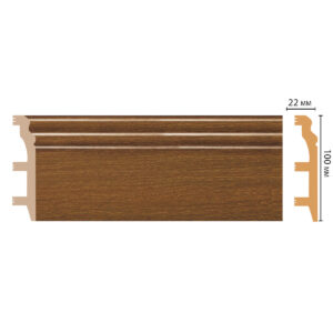 Плинтус Decomaster D232-85 ШК/14 (100*22*2400 мм)