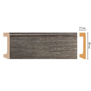 Плинтус Decomaster D232-86 ШК/14 (100*22*2400 мм)